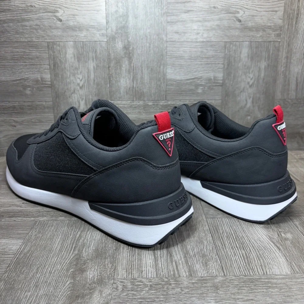 Guess Sneakers Mens 13 Black Casual Monogram Low‎ Top NEW GMOLIVOS